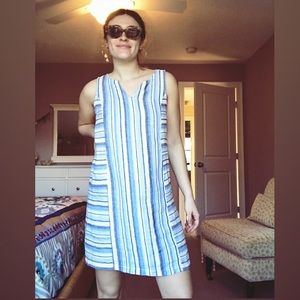 Artisan NY Striped Linen Shift Dress